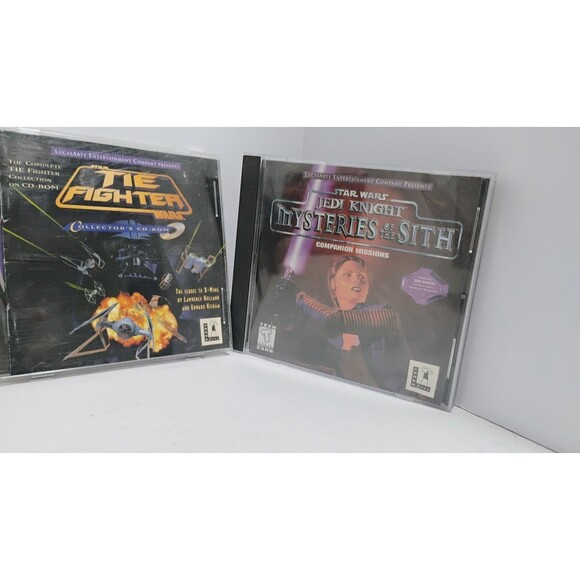 STAR WARS PC 5 GAME LOT KOTOR JEDI OUTCAST TIE FIGHTER MYSTERIES OF THE SITH ETC - Picture 5 of 11